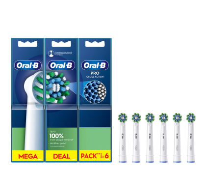 Końcówka do szczoteczek Oral-B Końcówki do szczoteczki ORAL-B Cross Action EB50RX (6 szt.)